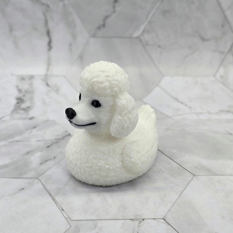 Poodle Ducky — White